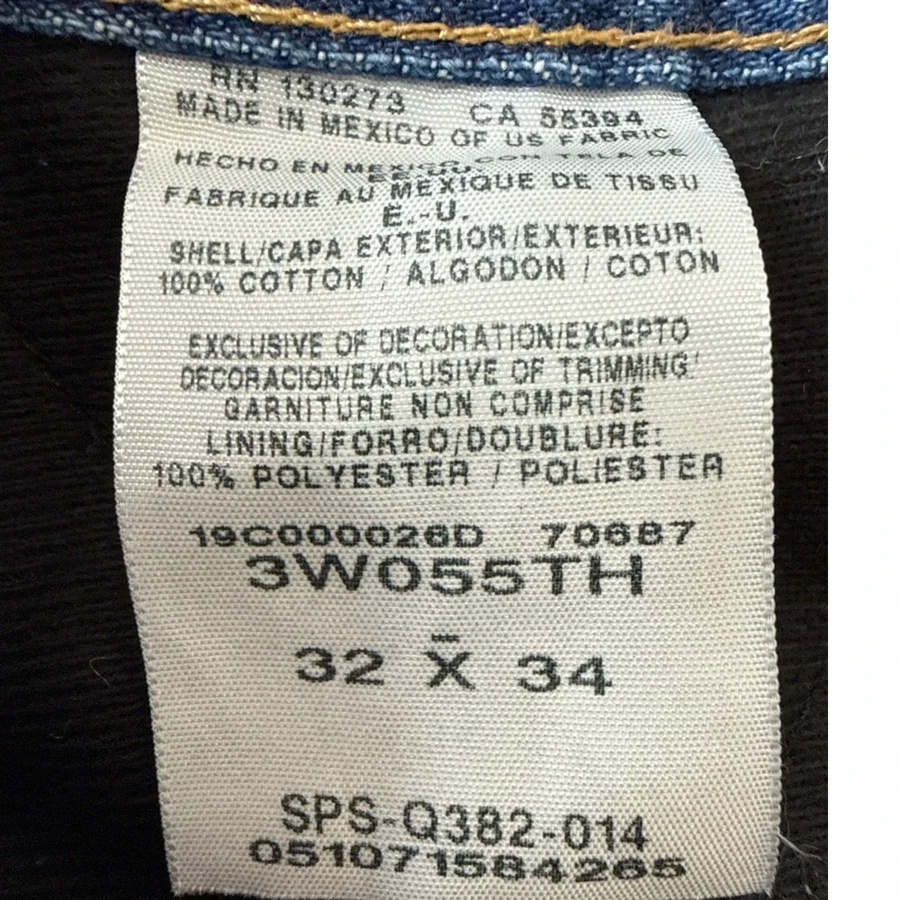 Wrangler Riggs Lined Work Jeans‎ Size 32x34 Relaxed Fit Denim